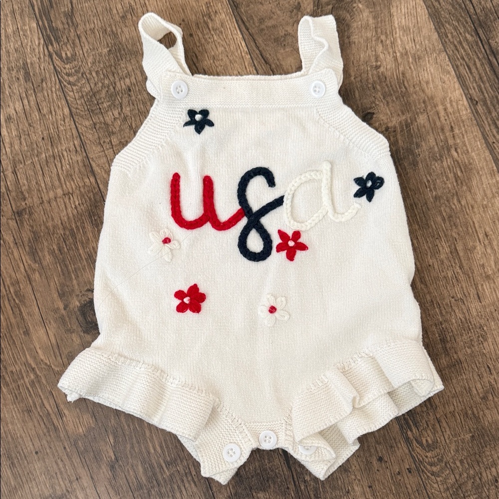 USA Knit Baby Romper